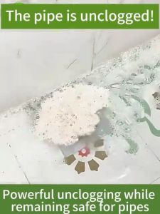 Ultra-Strong Drain Cleaner Powder Dissolves Grease Eliminates Odors Fast Acting Sink Remover (3pcs)