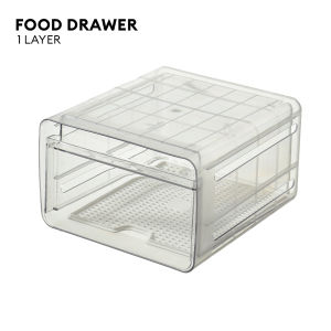 Drawer Type Container Removable Drain Tray Refrigerator Food Storage Fruit Vegetable Fridge Organizer Fresh Keeper Bin