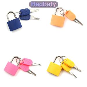 Heabety Ổ khóa thép mini chắc chắn ổ khóa ký túc xá ngăn kéo vali du lịch có 2 chìa khóa