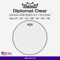 Remo® Diplomat Clear หนังกลอง หนังสแนร์ แบบหนังใส ฟิล์มชั้นเดียว หนา 7.5 มิล Mylar ขนาด : 8” / 10” / 12” / 13” / 14” / 16” / 18” ** Made in USA **. 
