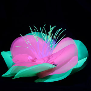 Glow Silicone Aquarium Coral Decor w/ Suction Cups Fish-Safe Realistic Coral for Fresh/Saltwater Tanks Easy Tool-Free Setup