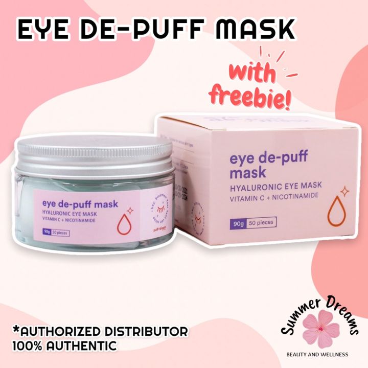 Puff and Bloom Eye DePuff Mask Hyaluronic Eye Mask with Vitamin C and