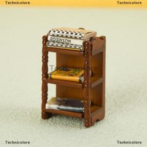 [COD] Technicolore บ้านตุ๊กตา1:12ชั้นเก็บของข้างเตียงขนาดเล็กชั้นวางของเฟอร์นิเจอร์ตกแต่งห้องนอนโมเดลของเล่นบ้านตุ๊กตา