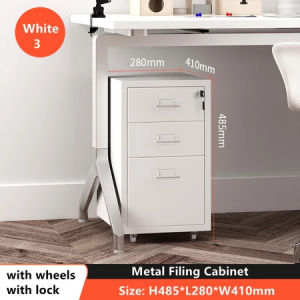 Office Steel Cabinet heavy duty File Drawer Cabinet With Lock Metal Drawer Organizer Home Bedroom Storage Mobile With Wheels