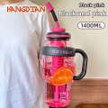 HANGDIAN Stylish High-Capacity Ice Cream Tumbler with Straw and Handle - Perfect for Summer Drinks and On-the-Go Use. 