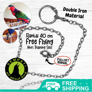 SEMPATI RANTAI BURUNG NURI PELANGI RING BORGOL IMPORT 7 MM RANTAI FF UMBARAN FREE FLYING RANTAI GELANG KAKI RING LATIH BURUNG PUTER PELUNG DERKUKU TEKUKUR BESAR JALAK BALI