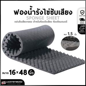 แผ่นซับเสียง แผ่นเก็บเสียง ฟองน้ำรังไข่ ฟองน้ำซับเสียงกลอง มิ้วกลอง mute ขนาด 16 x 48 (นิ้ว) ติดตั้งง่าย / ส่งด่วน มีปลายทางค่ะ