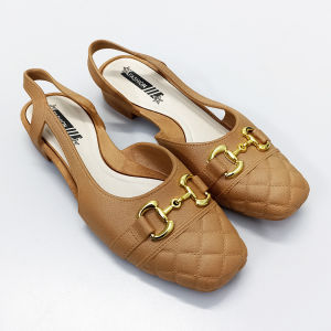 Sepatu Sandal Heel Hak Rendah Wanita Slip On Woman Fashion Korea Trendy Selop Cewek COD SPT-64