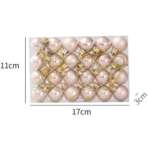 ลูกบอลการแขวนตกแต่งต้นคริสต์มาสอิเล็กทริคคริสต์มาสชุบด้วยไฟฟ้าขนาด24ชิ้น/กล่อง3ซม. การตกแต่งบ้านเครื่องประดับต้นคริสต์มาสปีใหม่