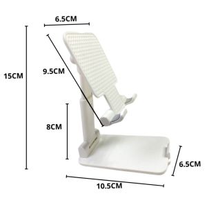 Folding Desktop Support Stand Universal Phone Holder Handphone Dekstop Stand Holder Lipat Foldable Phone Holder HP Folding Universal Meja Pengaturan Dudukan Desktop Lipat Plastik Handphone Foldable Plastic Adjustable Angle Portable Mobile Universal