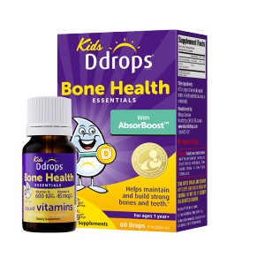 Ddrops Kids children Liquid Organic Vitamin D3 600 IU + K2  Bone Support (1.7ml/60 drops)