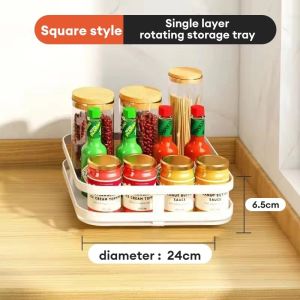 YOYO 1/2/3 Tier 360° Rotatable Kitchen Rack  Spice Rak Seasoning Rack  Condiment Rack  Rempah Dapur  Stainless Steel Kitchen Organizer 调料架