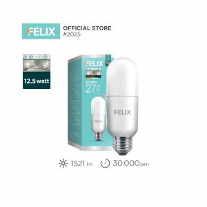 FELIX PREMIUM LED 12.5W Putih Super Terang Hemat 90% Bohlam Lampu E27 Setara 100W Garansi 3 Tahun