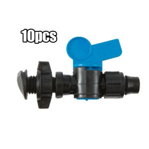 10pcs Drip Valve Fixed Type Tape Irrigation Hose 16mm Connector Irrigation Valve