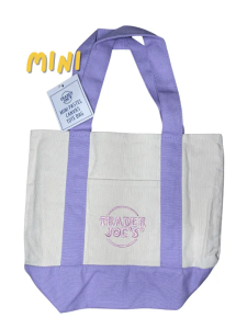 Trendy Trader Joes Fashion Canvas Shopping Bag Patchwork Color Embroidered Single Shoulder Bag Handbag Casual Tote Bag