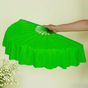 Kipas Tari Gagang Plastik Ringan Keprek Kecrek Tamborin Gereja Rebana Sutra Rumbai Pendek Dewasa Besar Belly Dance