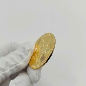 Đồng Tiền Xu May Mắn Bitcoin Mạ Vàng Chiêu Tài Rước Lộc