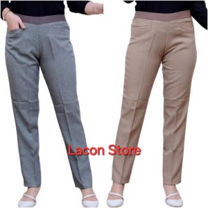 Celana Panjang formal wanita Pinggang karet bahan grasela Premium Adem halus Lembut melar elastis model reguler bagus murah TERLARIS
