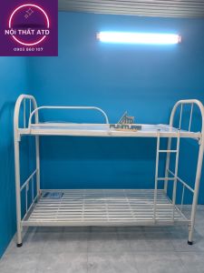 Giường tầng sắt tròn cao cấp- giường tầng người lớn lắp ráp hcm bình dương nhanh