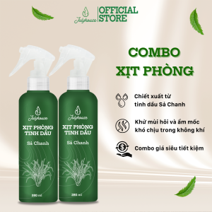 Combo 2 bình xịt phòng tinh dầu Sả Chanh 280ml/chai JULYHOUSE khử mùi hương dễ chịu