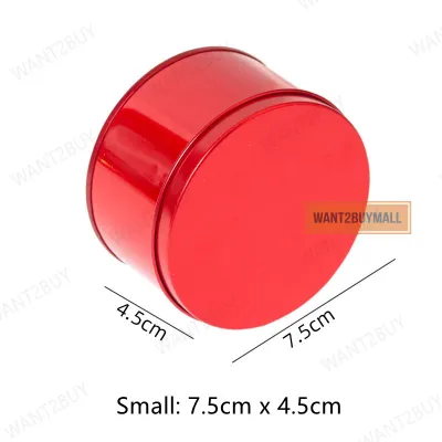 7.5/10cm Round Shaped Tin Metal Wedding Birthday Goodies Doorgift Gift Candy Storage Box Hadiah Kotak Gula-Gula Kahwin