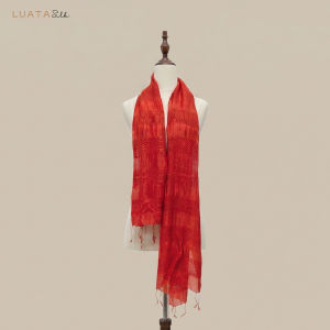 Khăn Choàng Lụa Đũi Chu Sa Luata Silk - Khăn Tơ Tằm Cao Cấp - Phụ Kiện Phối Đồ Công Sở - Làm Quà Tặng Sang Trọng