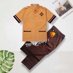 Setelan Seragam Pramuka Anak Laki laki Sekolah SD/Mi Kelas 1-6 Seragam Pramuka Sekolah SD