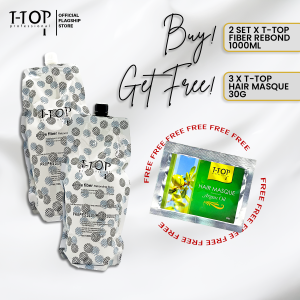 Fiber Rebonding Set Hair Straightening with Free Hair Masque Repair Treatment by T-Top