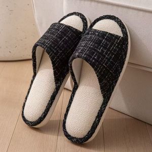 Linen Indoor Spring Guest Lightweight Slippers Bedroom Non-slip Eco-friendly Household Slippers Comfort Couple Slippers H260729
