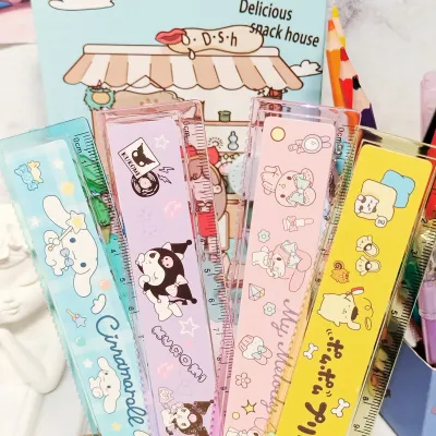 Penggaris SANRIO 15 CM Cute Ruler Lucu ready 4 karakter Harga Termurah karakter kuromi purin melody cinnamoroll Lengkap Best Quality bisa COD