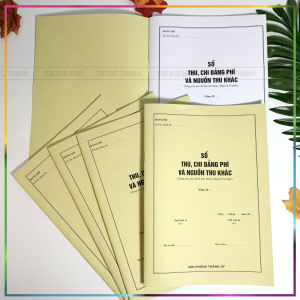Combo 5 quyển Sổ Thu Chi Đảng phí và Nguồn thu khác Văn phòng Thành Ủy