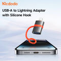 Mcdodo USB-A 2.0 to Lightning iPhone iPAD OTG Adapter with Silicone Hook 480Mbps High-Speed Transfer Plug and Play For iOS 13 and above iPhone 6 7 8 X 11 12 13 14 Pro Max Flash Drive Keyboard Mouse Hard Drive Card Reader gamepad. 