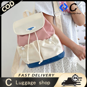 Japan and South Korea New Solid Color Backpack Student School Bag Simple Large-capacity Backpack