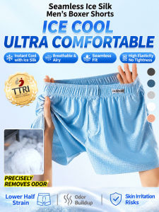 Seamless Ice Silk Boxer Briefs Comfortable Breathable Underwear