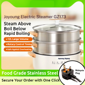 Joyoung DZ50F-GZ173 Double-layer Stainless Steel Electric Steamer 12L Capacity Multi-Purpose Electric Cooking Pot(100% Original Joyoung) Multi-Purpose