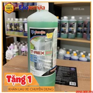 Nước rửa xe không chạm dành cho xe nhiều đất đỏ Ekokemika T-rex 80- 1 Lít Tặng Khăn 2 lớp