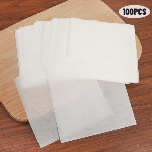 100PCS  Hamburger Patty Paper Non Stick Double-sided Food-Grade Baking Oilpaper Thickened BBQ  Anti-sticking Frozen Beef Patties Pad