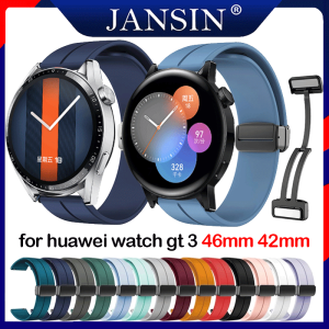 Dây đeo khóa nam châm cho huawei watch gt 3 46mm 42mm Dây đeo silicon chính hãng cho Vòng đeo tay đồng hồ thông minh Huawei Watch GT 3 SE