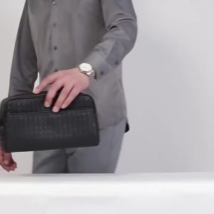 AE Horizontal woven patchwork clutch bag lightweight business handbag mens chest bag high-end crossbody bag
