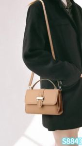 UISN #S8843 Fashion Classy Women Leather Simple Sling Bag Handbag Elegant Ladies Crossbody Bags