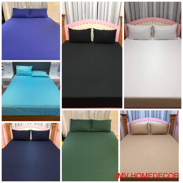 Plain Bed Sheet Full Garter Canadian Cotton Lazada PH