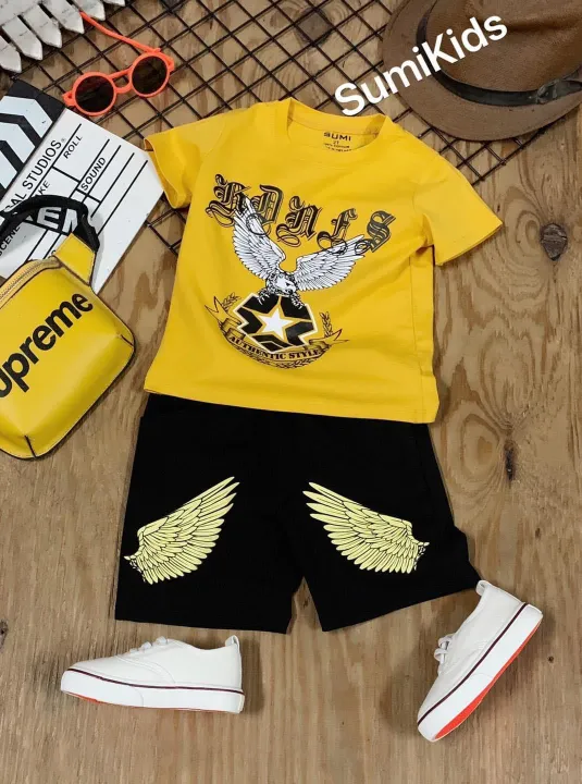 ( Gía gốc tận xưỡng) bộ đồ hình in đại bàn săc nét dành cho bé từ 6kg-29kg.DBBT35