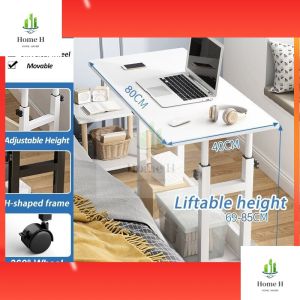 Adjustable table Portable Standing Computer Laptop Table Study table Bed Side Table Wood