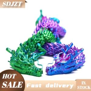 SDJZT 3D In Trung Quốc Rồng Đầy Đủ Cơ Thể Khớp Di Chuyển Nhà Trang Trí Nội Thất Trang Trí Trang Trí Đáng Giá Thu Thập Đồ Chơi Sáng Tạo