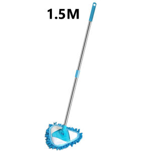 Lazy Triangular mop telescopic rotating dust cleaning 180° Portable Household Cleaning rotatable adjustable Applicable to dead corner bathtub toilet surface and back ceilingKitchen Glass Tile Window