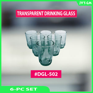 JMY Essential Clear Glass Drinkware Set - 6 Pieces 6-Floz Capacity 10cm Height