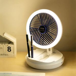 Desktop Fan 2 in 1 Fan Wall Mounted Fan USB Digital LED Display Portable Mini Fan for Home Office Bedroom Table and Desktop Air Circulator Electric Fan
