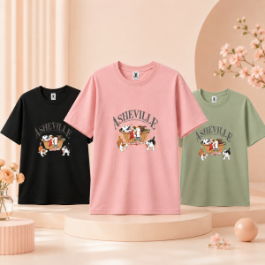Womens Plus Size Cute Dog Graphic T-Shirt Oversized Casual Crew Neck Short Sleeve Top OM258
