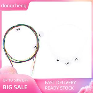 dongcheng 4PCS Ukulele Guitar String Set Colorful Nylon Strings for 21/23/26 Inch Ukulele