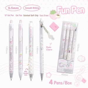 OUTOPEAN 05mm Bộ bút mực gel Dòng sản phẩm sô-cô-la dâu tây Viết lướt êm Bút viết cho học sinh Thiết kế có thể thu gọn Bút văn phòng phẩm Sinh viên